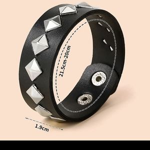 Diamond PU Leather Gothic Bracelet